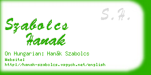 szabolcs hanak business card